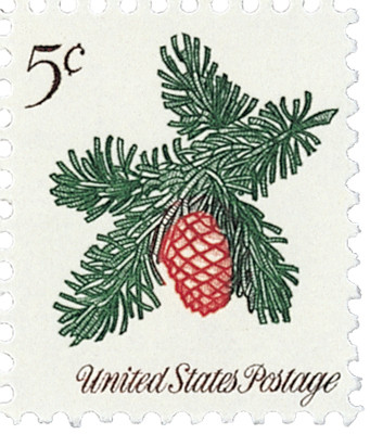 1257 - 1964 5c Christmas: Sprig of Conifer - Mystic Stamp Company