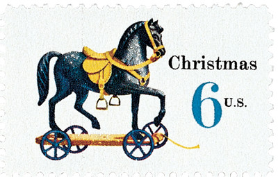 1416 - 1970 6c Christmas Toys-Horse - Mystic Stamp Company