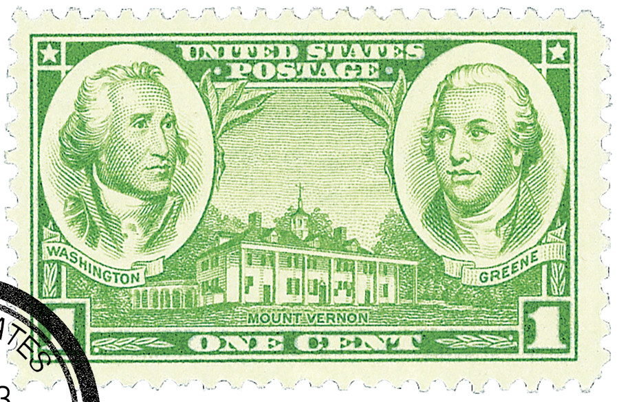 785 - 1936 1c Generals Washington & Nathan Greene, Mt Vernon