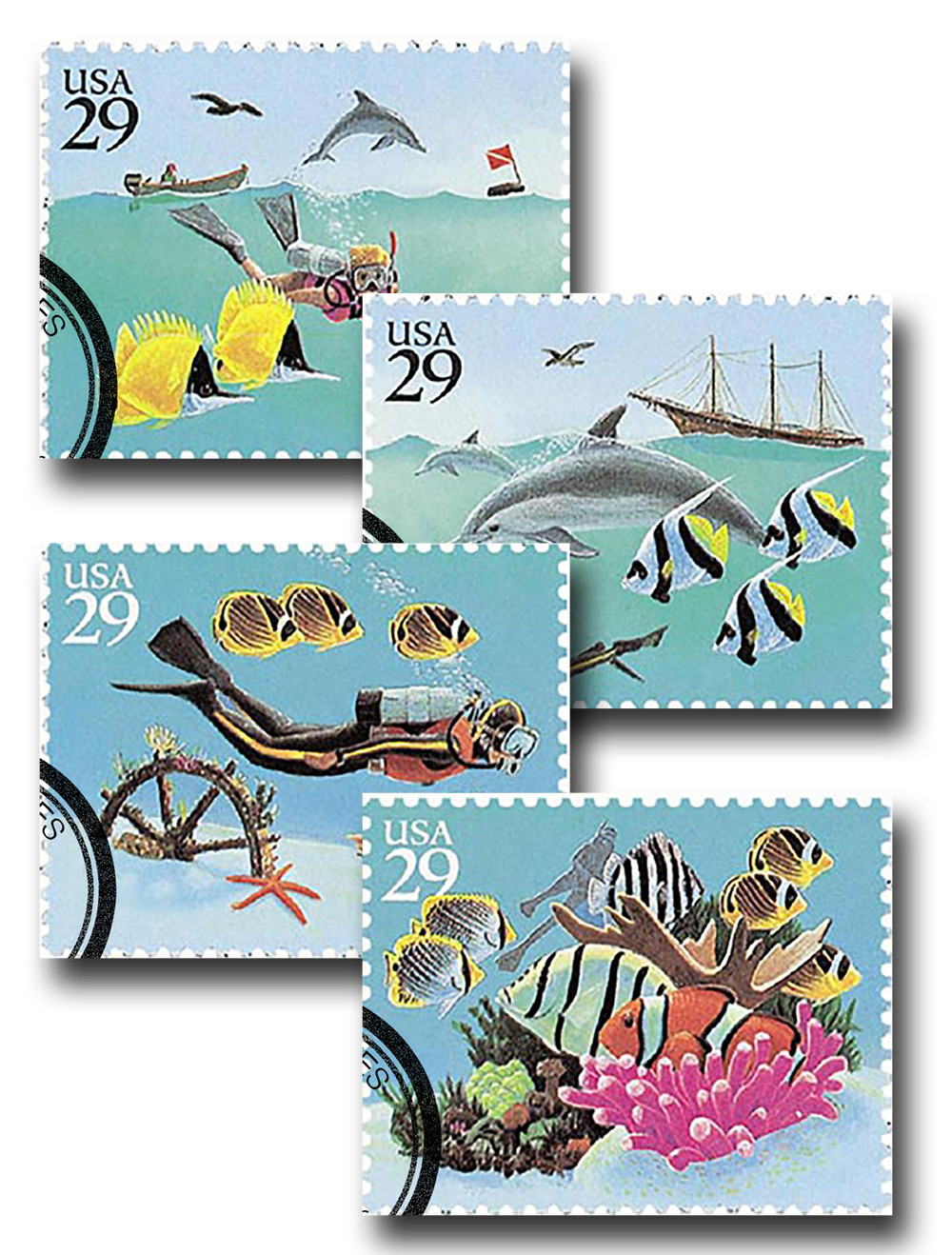 2863-66 - 1994 29c Wonders of the Sea - Mystic Stamp Company