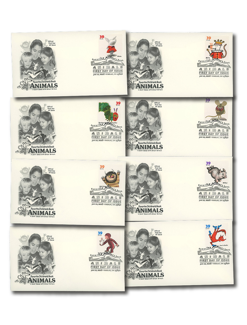 3987-94 - 2006 39c Children's Book Animals - Mystic Stamp Company