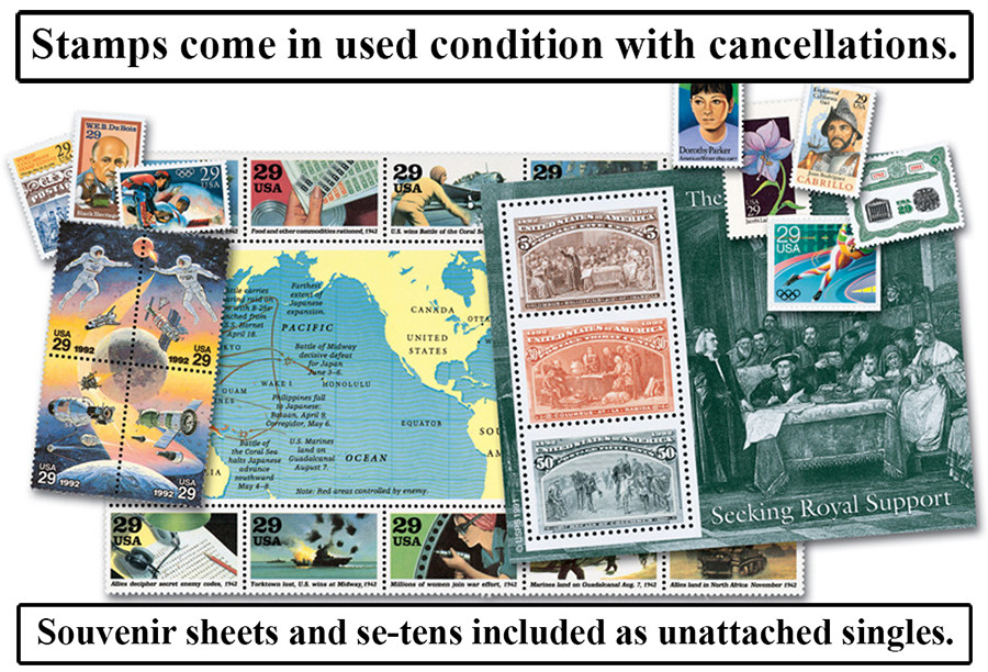 YS1992C - 1992 Complete Commemorative Year Set, 128 stamps