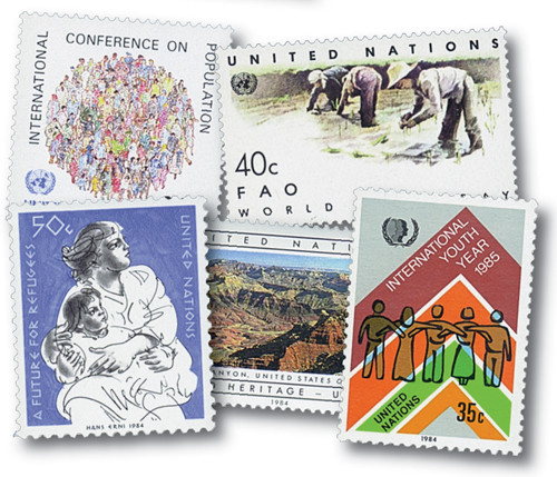 UNYS1984 - 1984 United Nations New York Year Set - Mystic Stamp