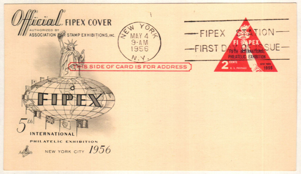 コレクション Postal card UX44 - 1956 2c Postal Card - FIPEX - Mystic Stamp Company