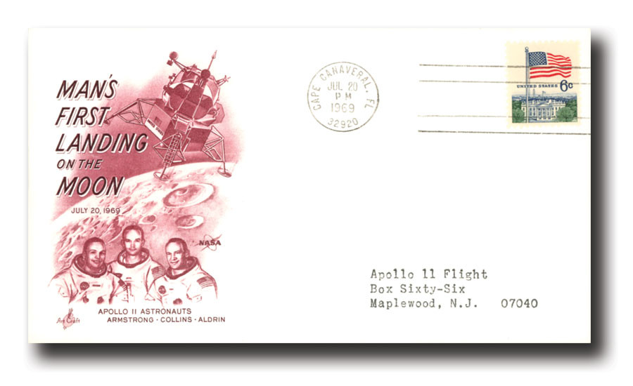 AC387 - 7/20/1969, Man's First Landing on the Moon - Mystic Stamp