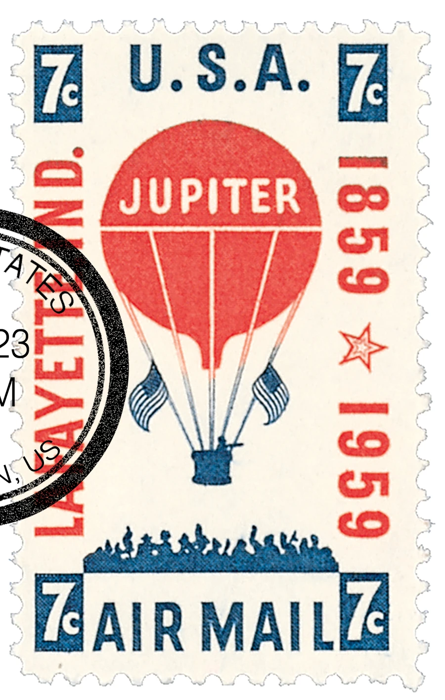 C54 - 1959 7c Jupiter Balloon - Mystic Stamp Company