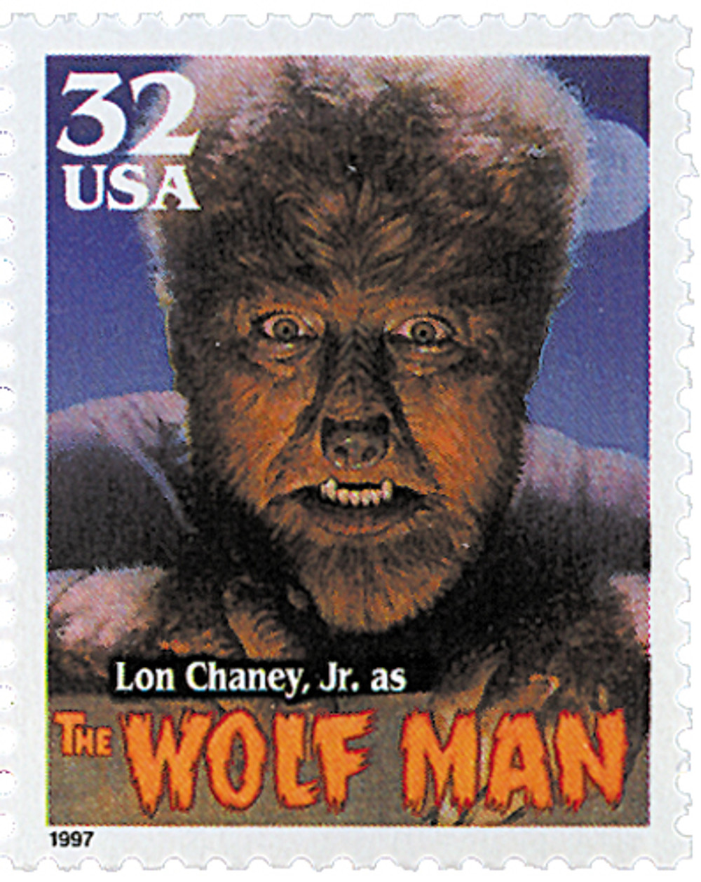 3172 - 1997 32c Classic Movie Monsters: Lon Chaney, Jr. as
