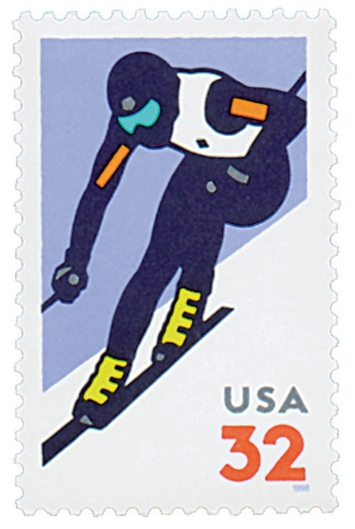 3180 - 1998 32c Alpine Skiing - Mystic Stamp Company