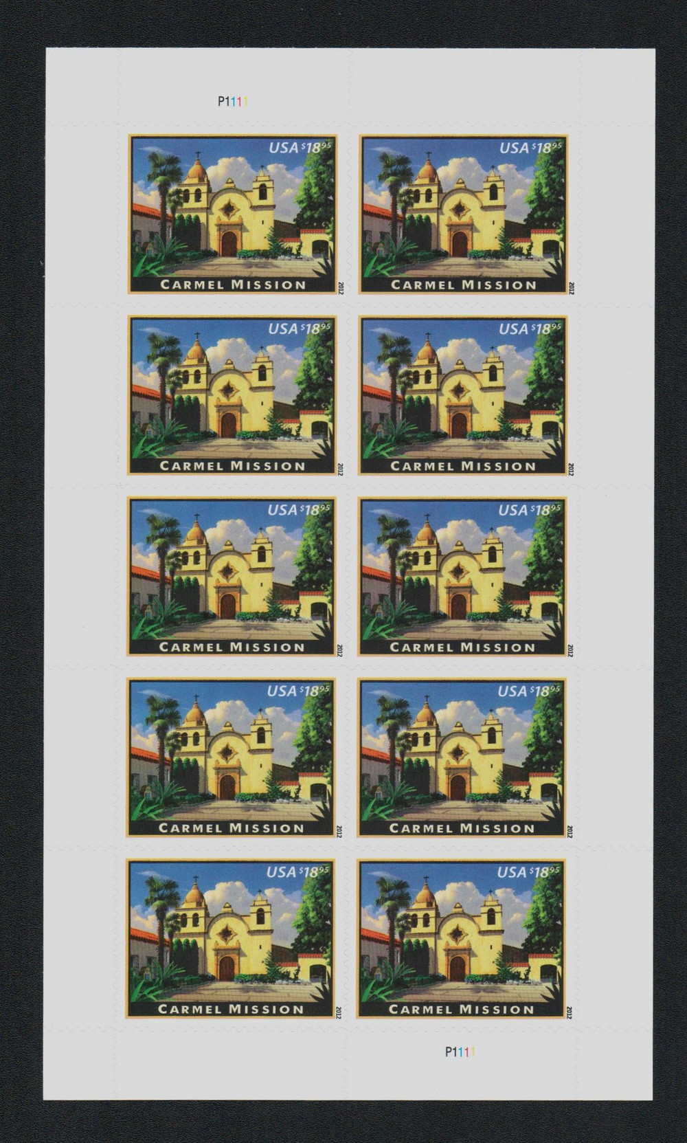 4650 - 2012 $18.95 Carmel Mission, Express Mail - Mystic Stamp Company