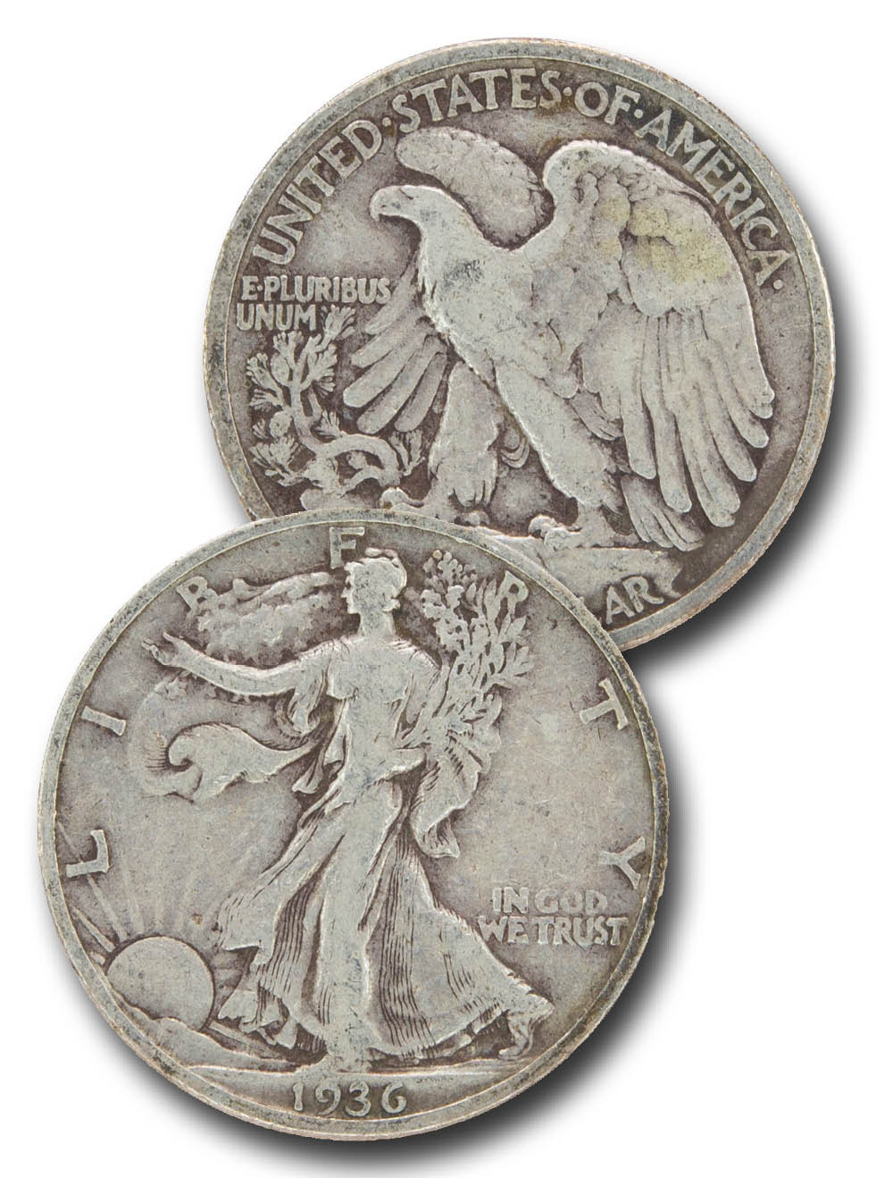 ✝️From old American canvas✝️ CH-936S - 1936-S Walking Liberty Half Dollar - Mystic Stamp