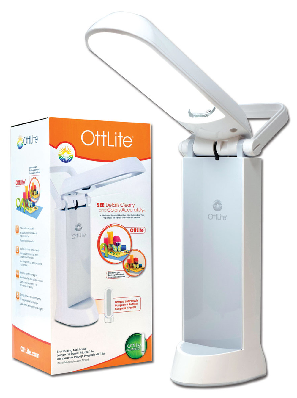 LS320 - Ott-Lite Task Lamp (lamp color will vary) - Mystic Stamp