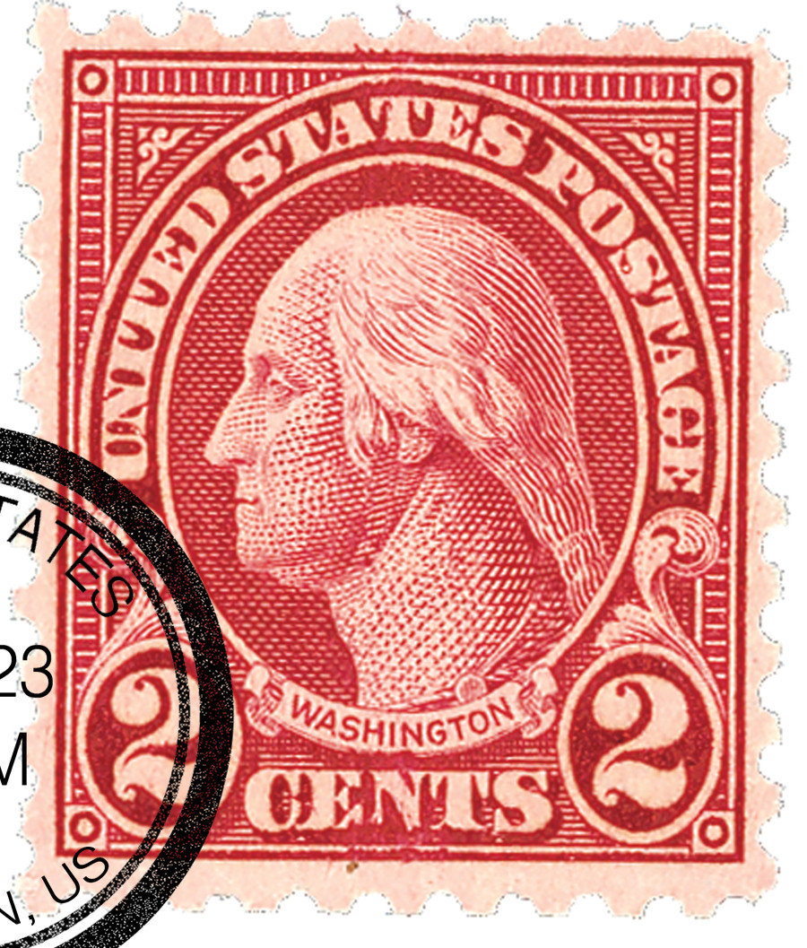 583 - 1924 2c Washington, Carmine, Perf. 10 - Mystic Stamp Company