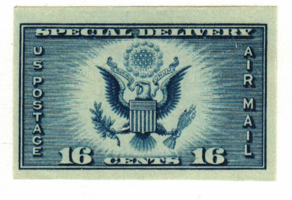 771 - 1935 16c Great Seal of the United States, Dark Blue, Imperf