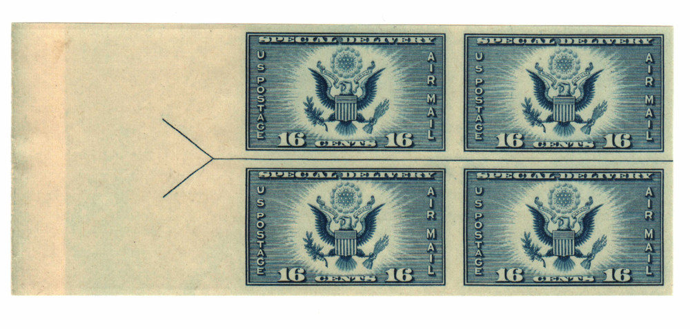 771 - 1935 16c Great Seal of the United States, Dark Blue, Imperf