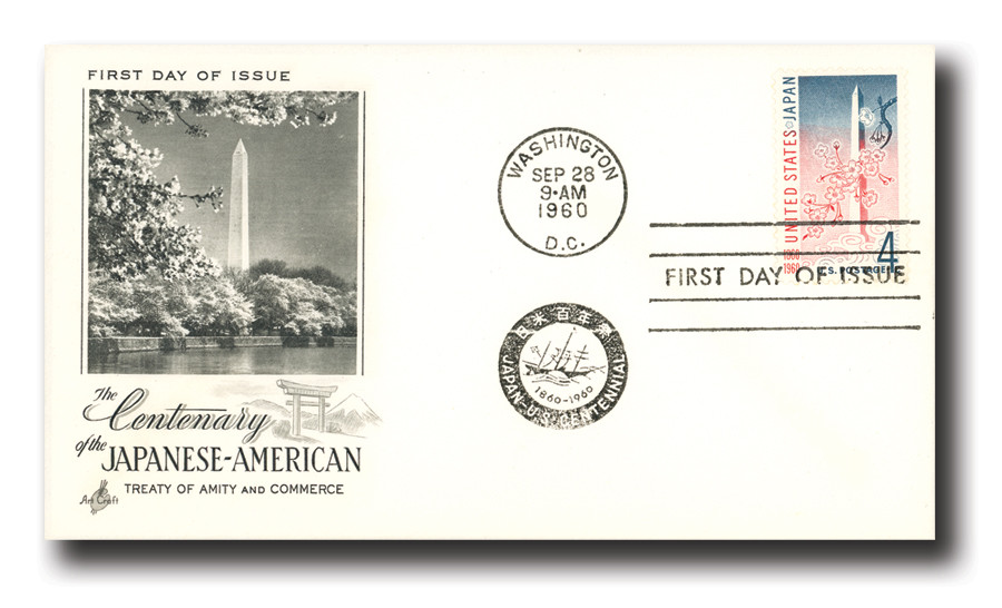 1158 - 1960 4c United States and Japan Treaty - Mystic Stamp Company
