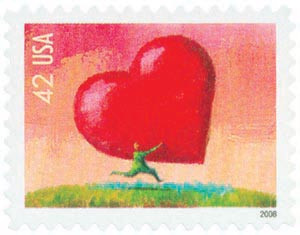 4270 - 2008 42c Love Series: All Heart - Mystic Stamp Company