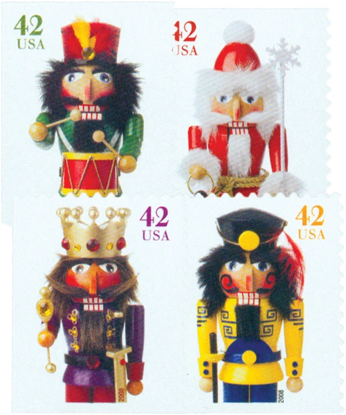 4360-63 - 2008 42c Holiday Nutcrackers, Convertible Booklet