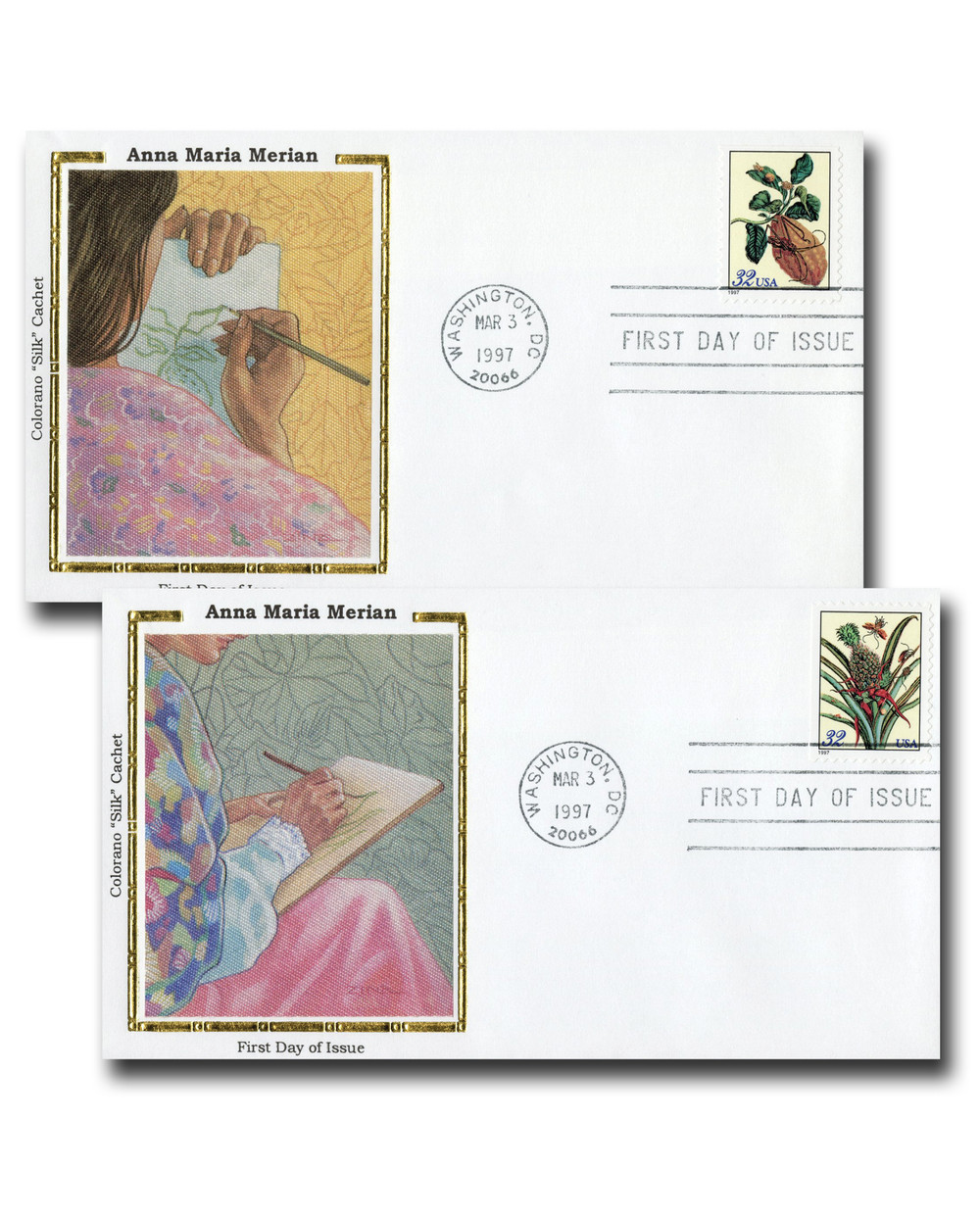 321089 -- Colorano Silk First Day Cover Set -- First Day Cover