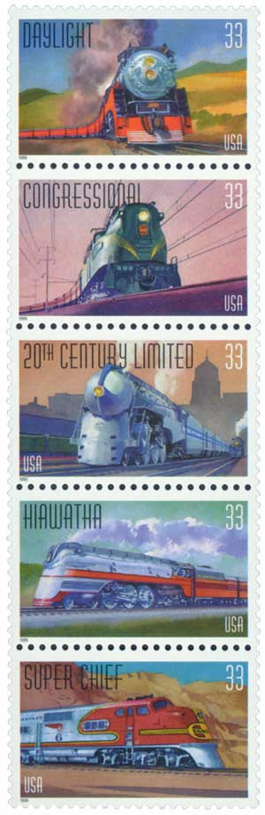3333-37 - 1999 33c All Aboard! - Mystic Stamp Company