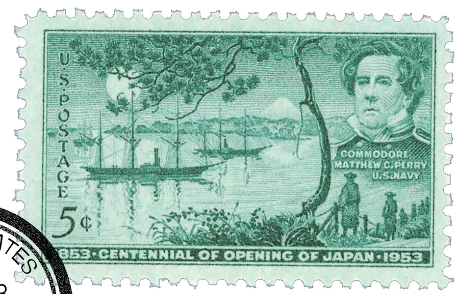 1021 - 1953 5c Opening of Japan Centennial - Mystic Stamp Company