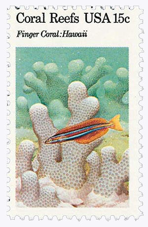 1830 - 1980 15c Coral Reefs: Finger Coral - Mystic Stamp Company