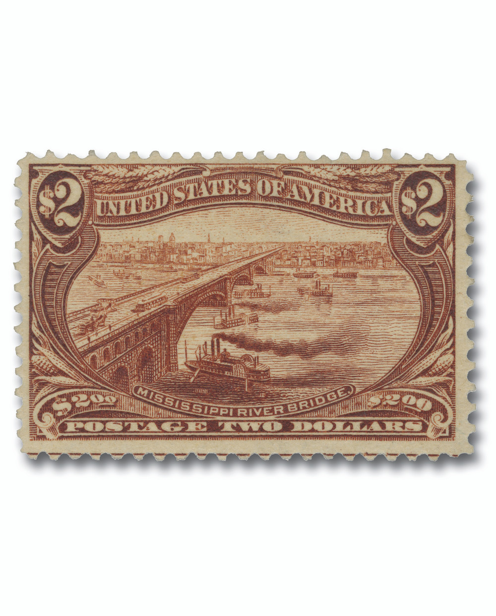 チルタリス ex 2005年 ミラージュフォレスト-1st ED. psa9 293 - 1898 $2 Mississippi River Bridge, Orange Brown - Mystic