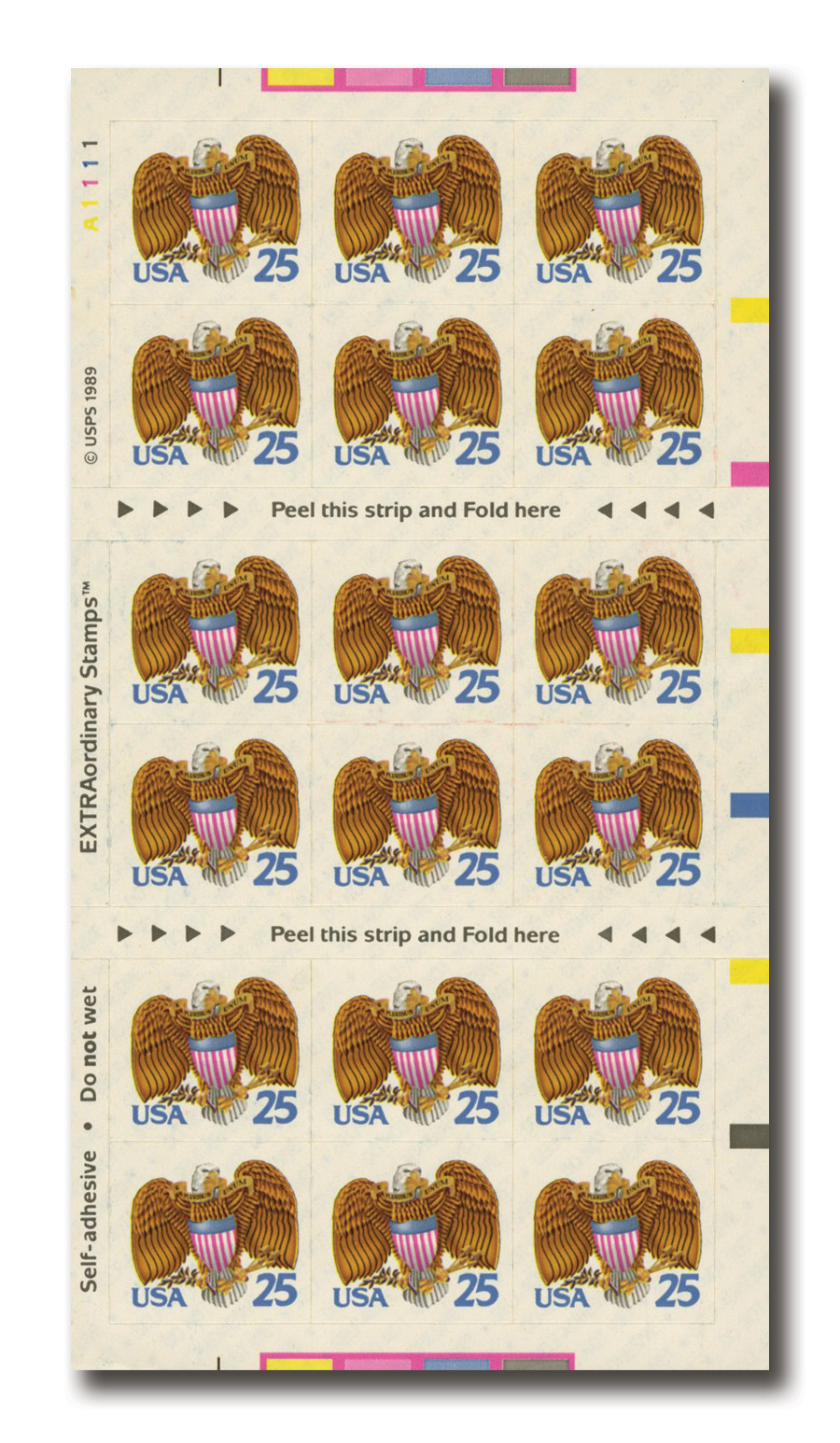 外国切手 コレクション 8種セット Garcelon Stamp 2431a - 1989 25c Eagle & Sheild, Self-Adhesive, Booklet Pane of 18
