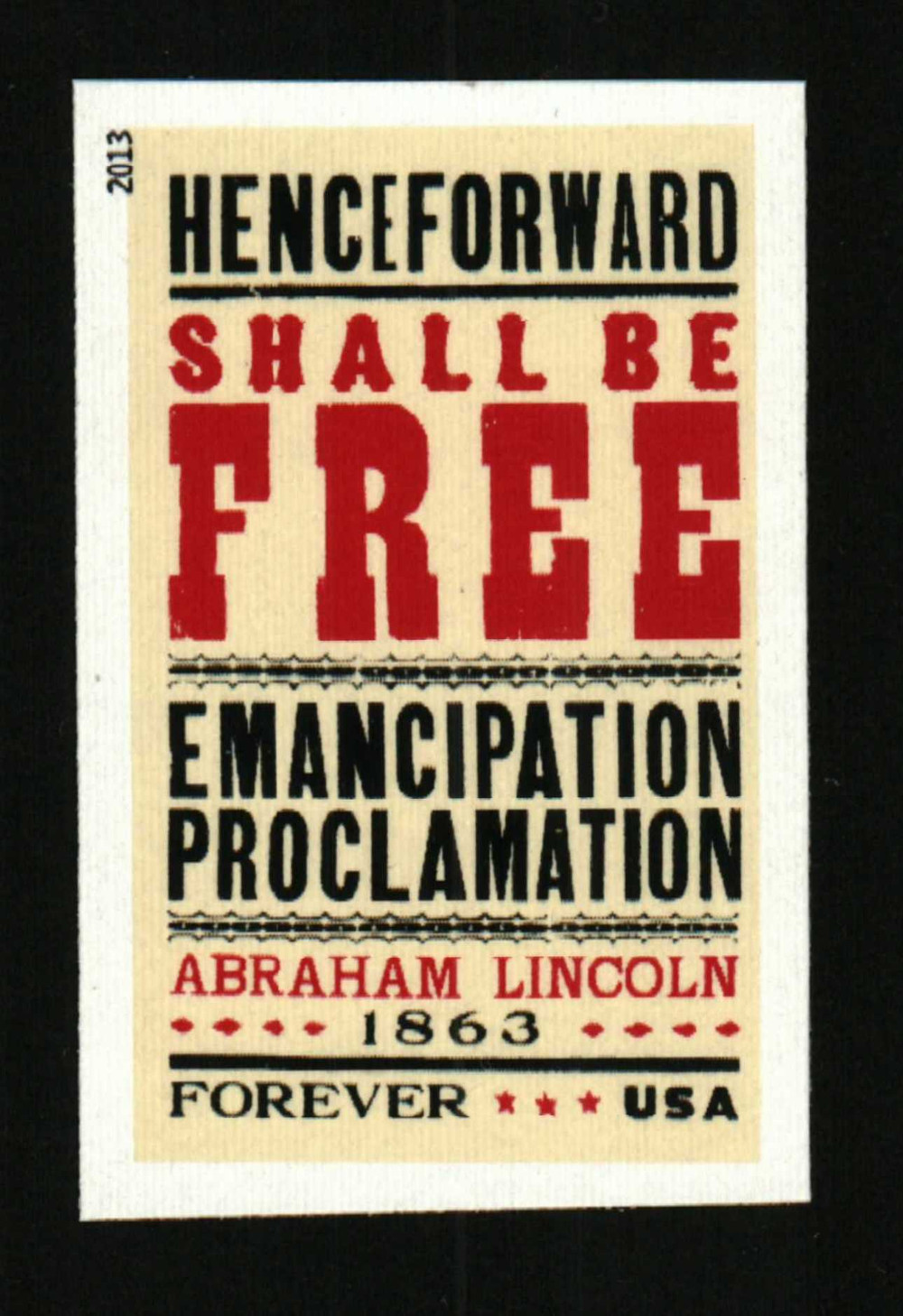 4721a - 2013 First-Class Forever Stamp - Imperforate