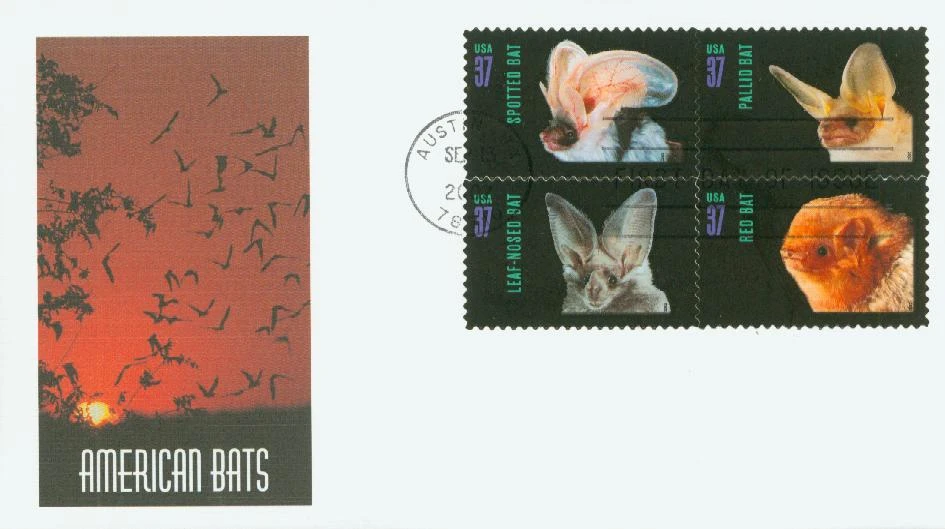 Collector’s Pick: Night Friends American Bats Stamps – Sheet Of Twenty 37¢ Stamps (Scott 3661-64) - View #4