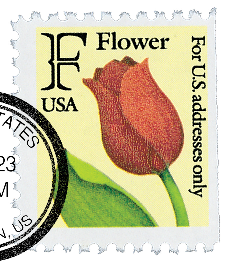 2520 - 1991 29c F-Rate Flower, KCS Booklet Single - Mystic Stamp