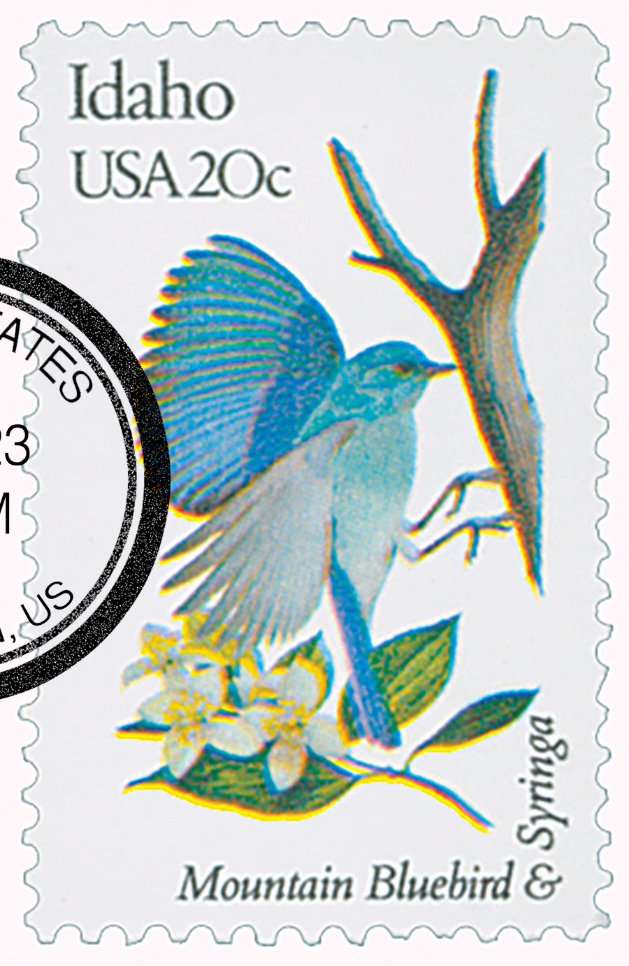 1964 - 1982 20c State Birds & Flowers: Idaho - Mystic Stamp Company