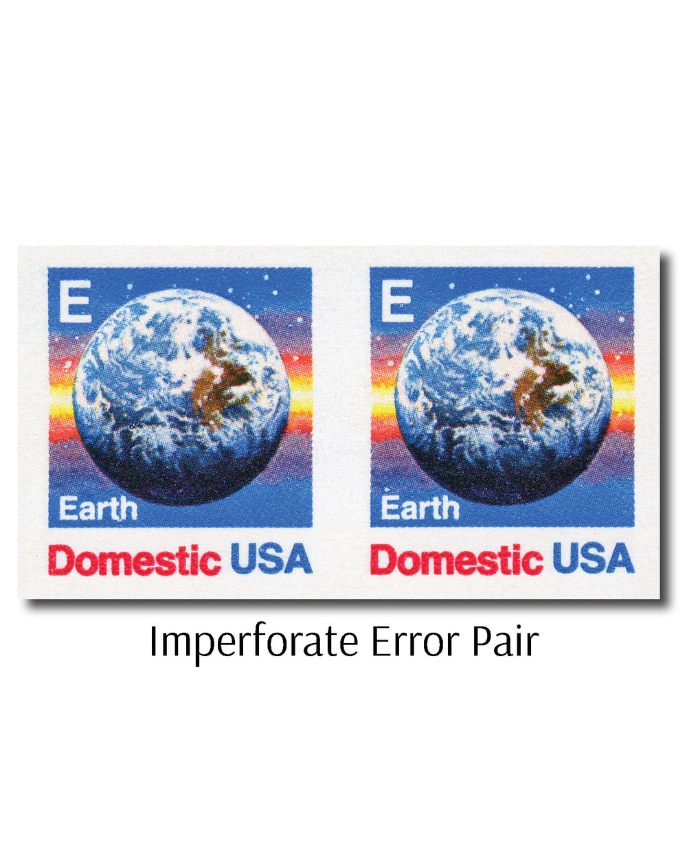 2279a - 1988 25c E-Rate Earth, Imperf. Error - Mystic Stamp Company