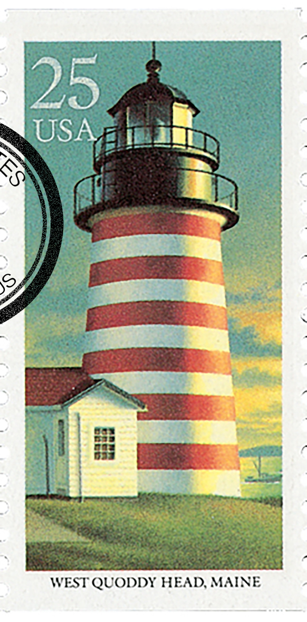 2472 - 1990 25c East Coast Lighthouses: West Quoddy Head
