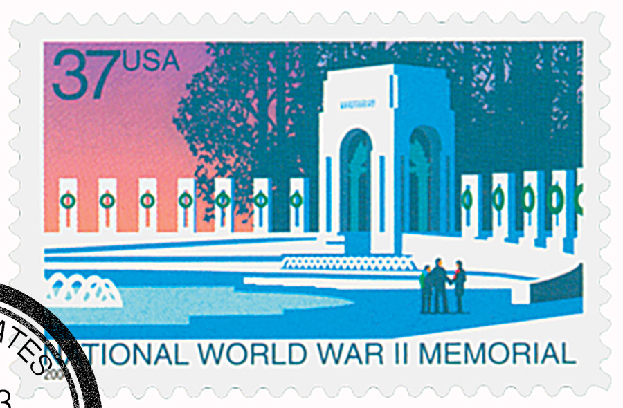 3862 - 2004 37c National World War II Memorial - Mystic Stamp Company