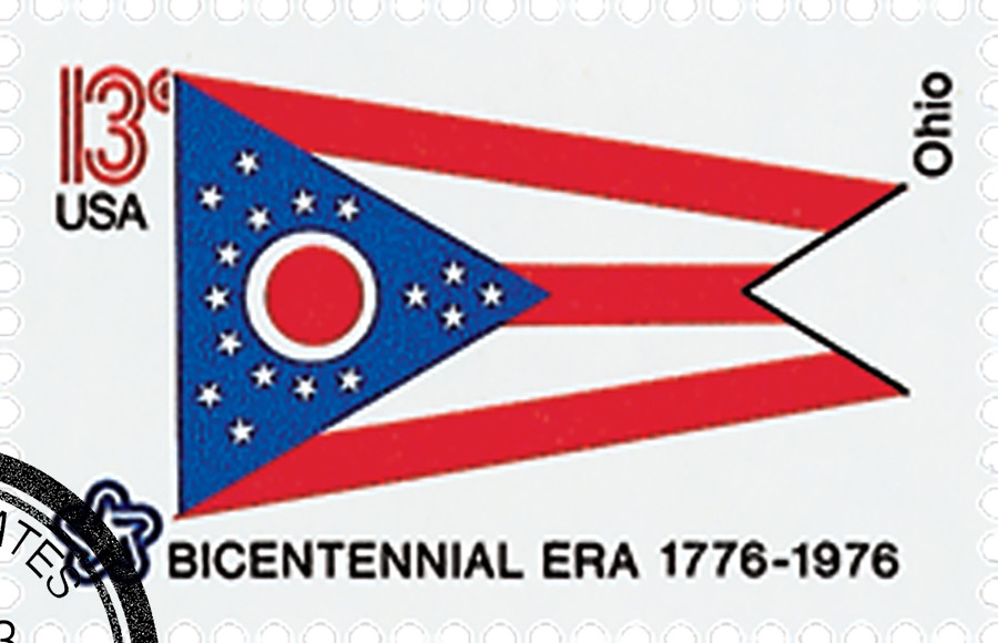 1649 - 1976 13c Bicentennial State Flags: Ohio - Mystic Stamp Company