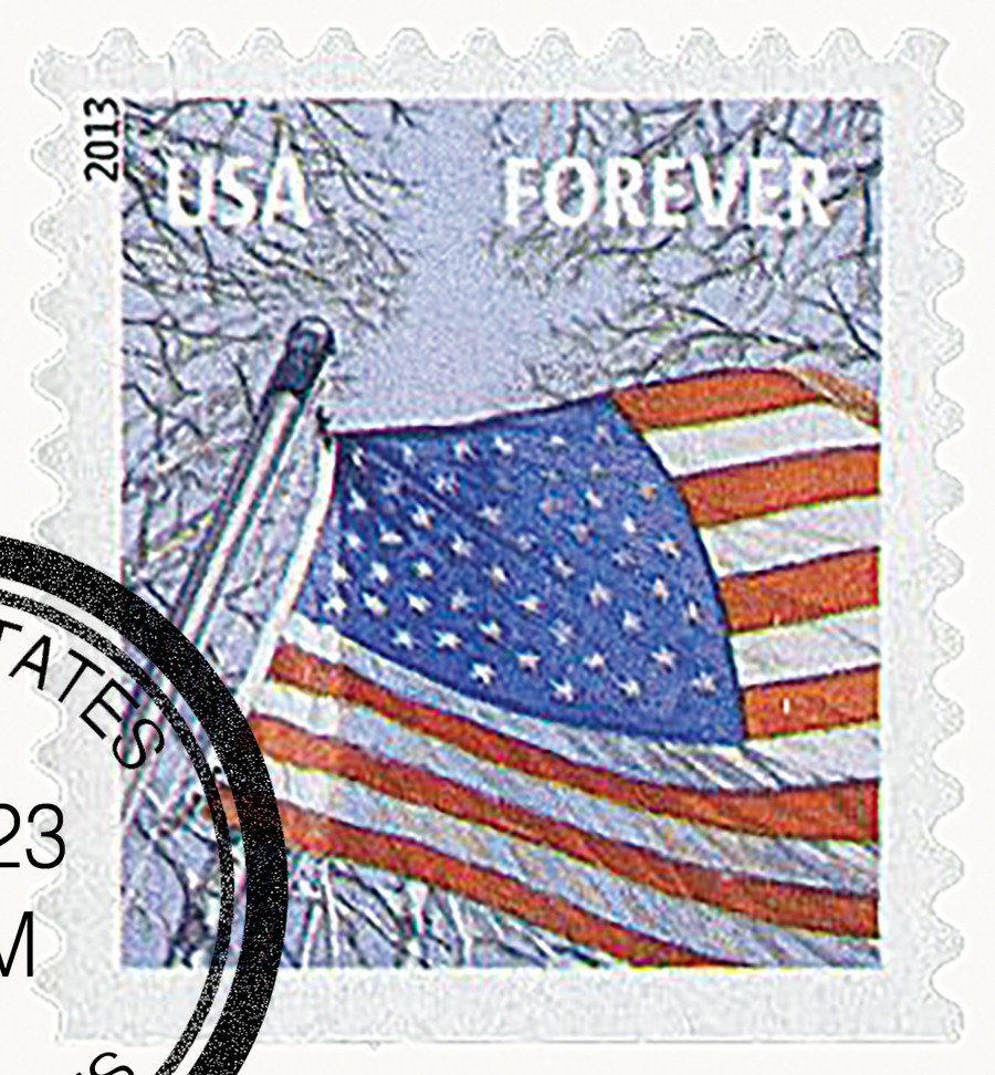 4781 - 2013 First-Class Forever Stamp - A Flag for All Seasons