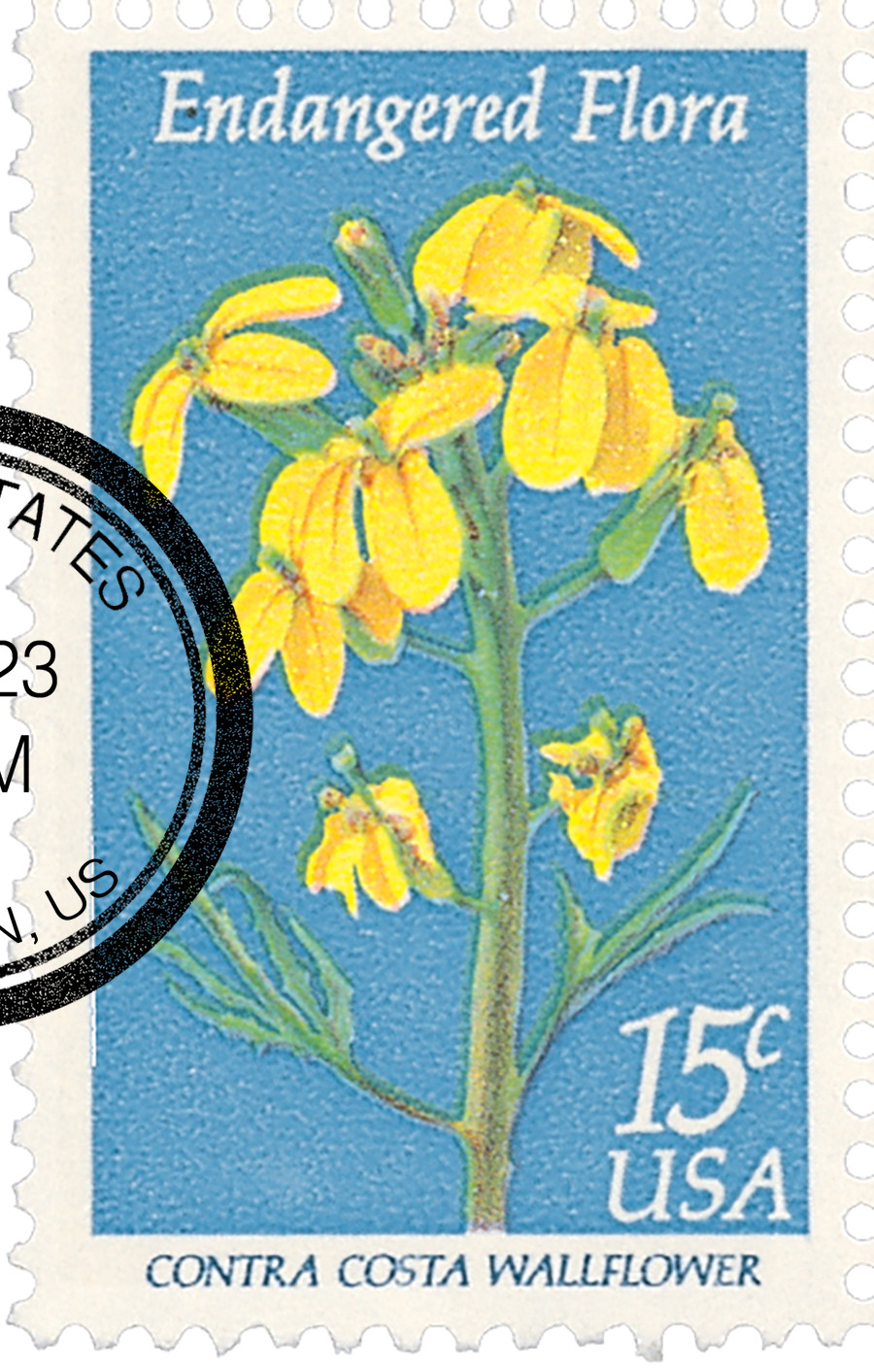 1785 - 1979 15c Endangered Flora: Contra Costa Wallflower - Mystic