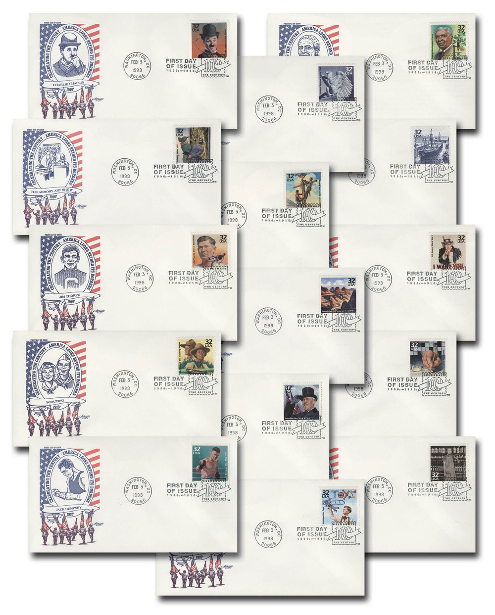 3183 - 1998 32c Celebrate the Century: 1910s - Mystic Stamp Company