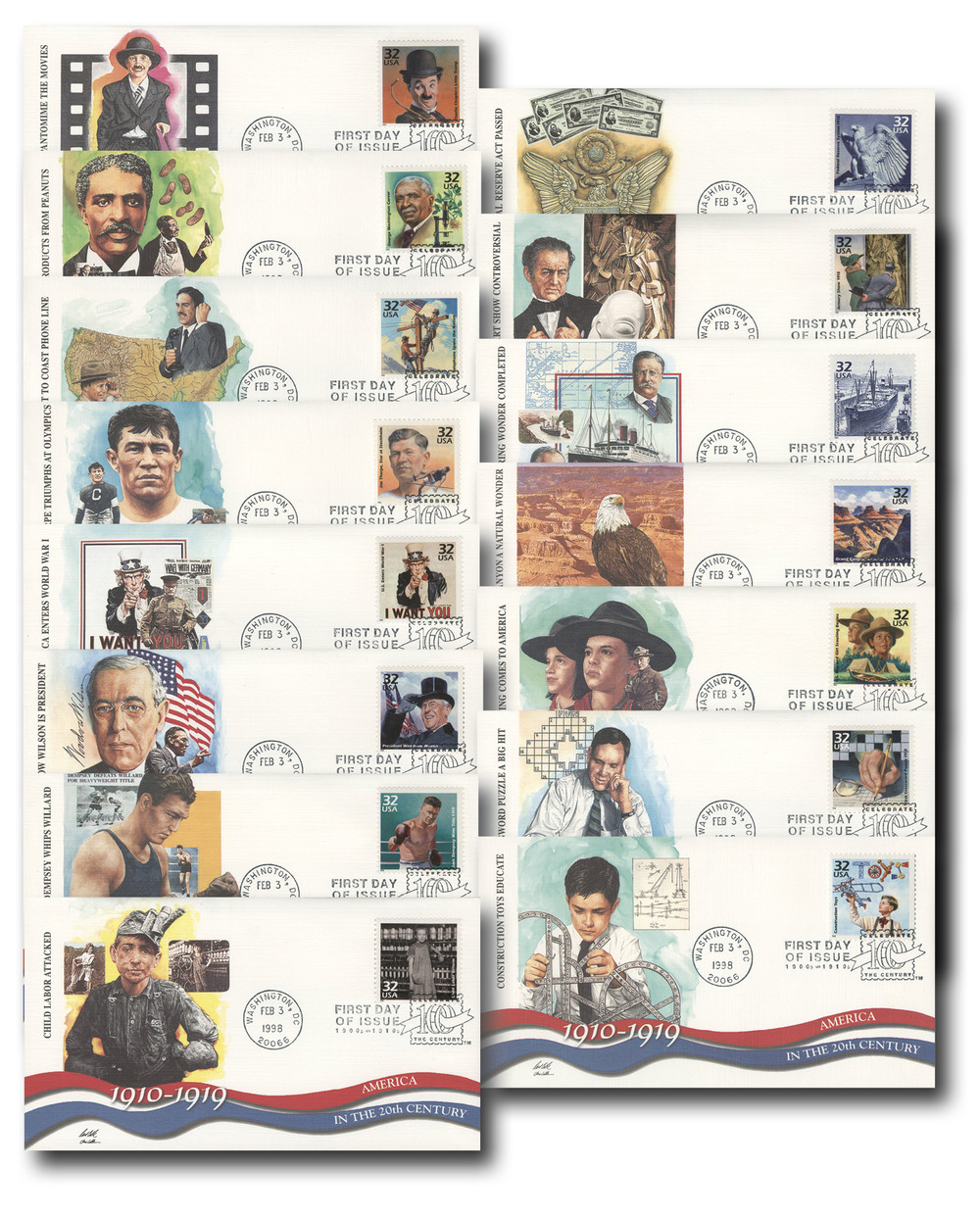 3183 - 1998 32c Celebrate the Century: 1910s - Mystic Stamp Company