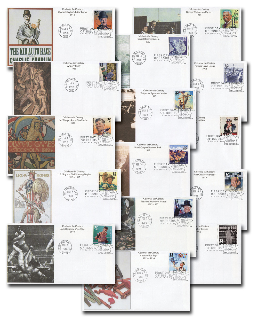 3183 - 1998 32c Celebrate the Century: 1910s - Mystic Stamp Company