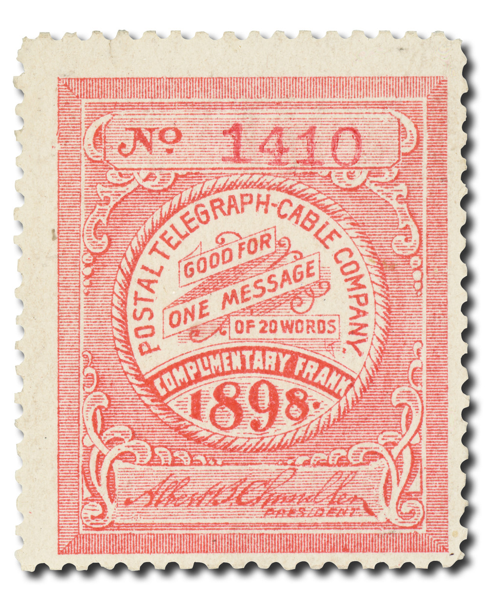15T18 - 1898 Postal Telegraph Company, Rose, Albert B. Chandler