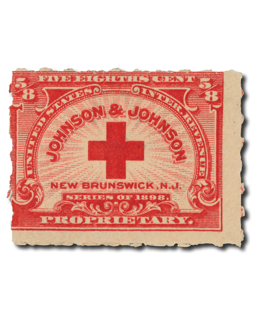 RS286r - 1898-1900 5/8c Johnson & Johnson, Carmine, Roulette