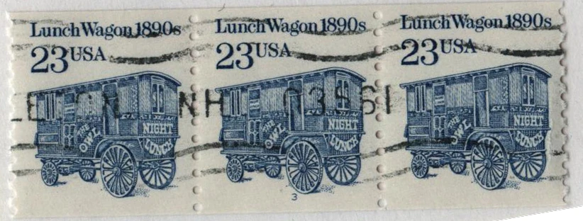 2464 - 1991 23c Transportation Series: 1890s Lunch Wagon - Mystic