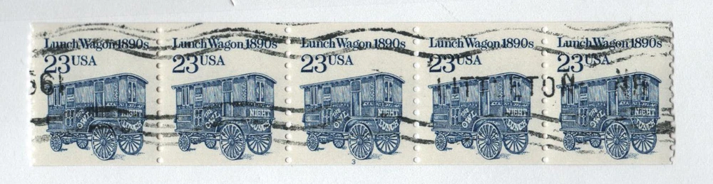 2464 - 1991 23c Transportation Series: 1890s Lunch Wagon - Mystic