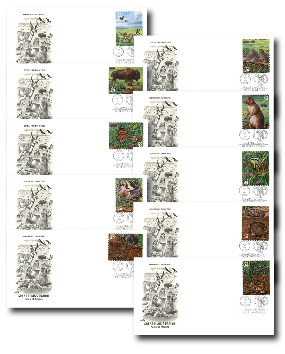 3506 - 2001 34c Nature of America: Great Plains Prairie