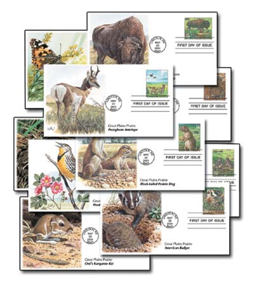 3506 - 2001 34c Nature of America: Great Plains Prairie