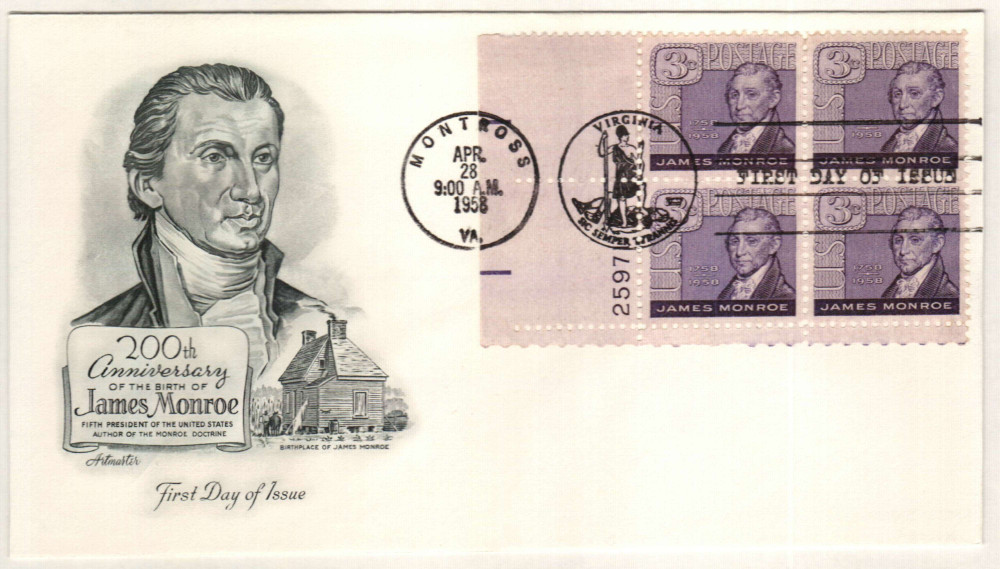 300918 -- First Day Cover Plate Block -- First Day Cover