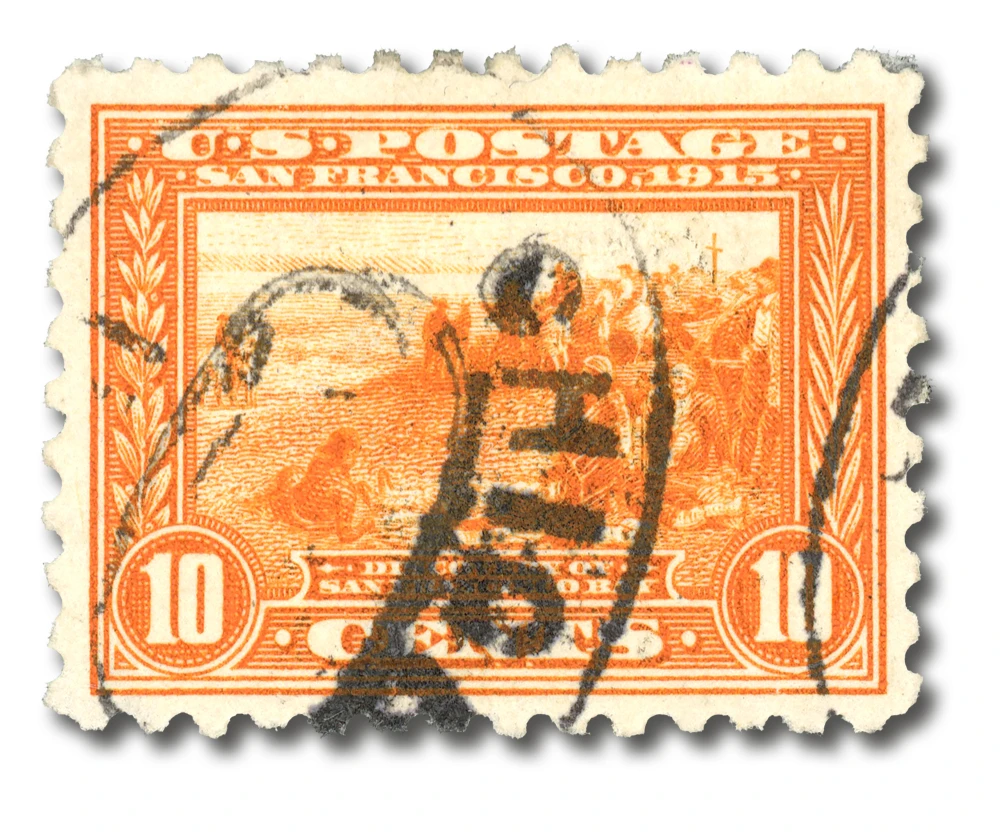404 - 1913 10c Discovery of San Francisco Bay, Orange, Perf. 10