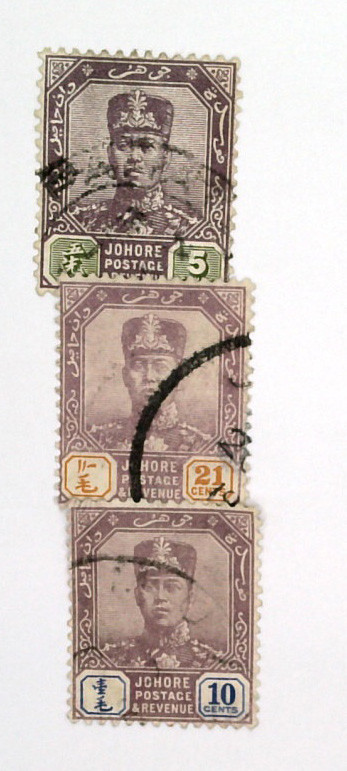 Johore, Malaya: Sultan Ibrahim Portrait Set (1918-1920)