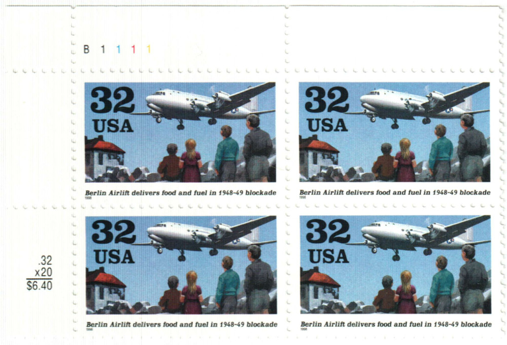 323195 -- Mint Plate Block -- Mint Stamp(s)